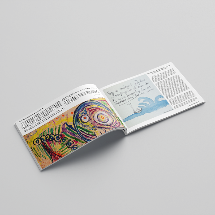 Doble página Imagen a doble página del interior del catálogo.