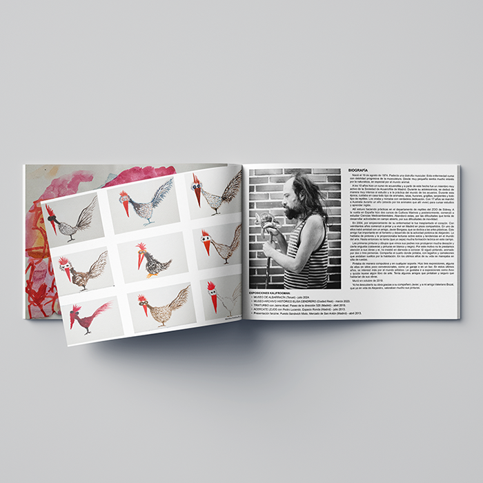 Doble página Imagen a doble página del interior del catálogo.